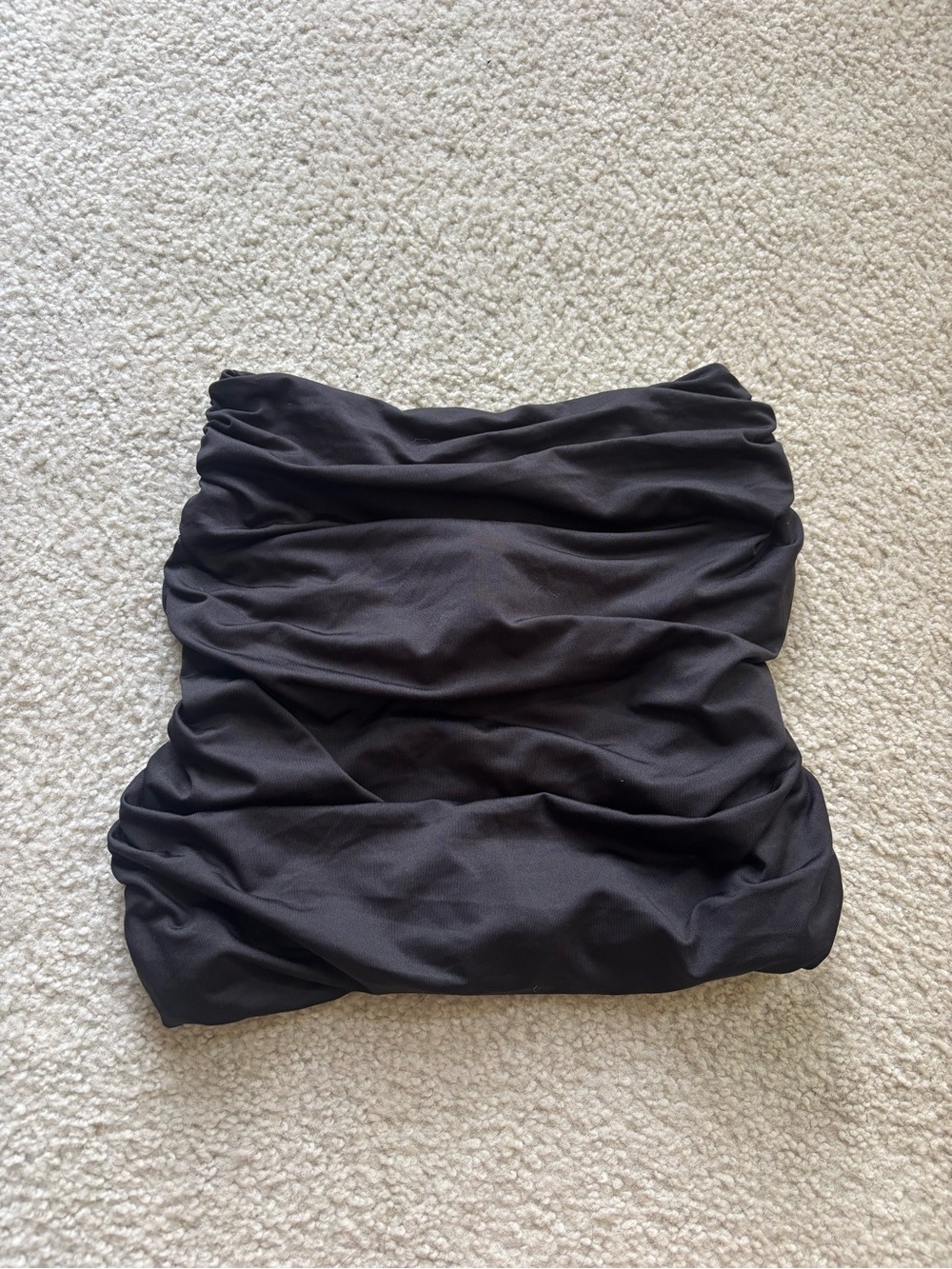 Amazon Essentials Black Ruched Tube Mini Skirt